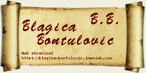 Blagica Bontulović vizit kartica